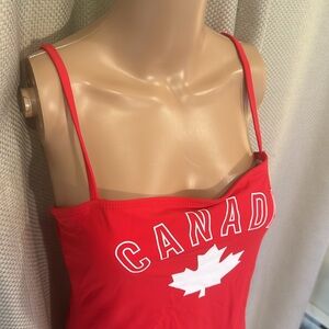 Size large Canada red bathing suit adjustable 35 inches